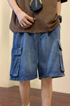 Loose Hip Hop Side Cargo Pocket Shorts Pants