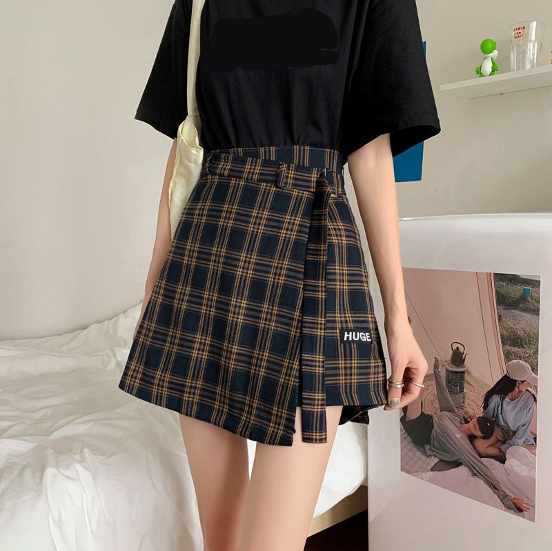 Irregular Button High Waist Skirt