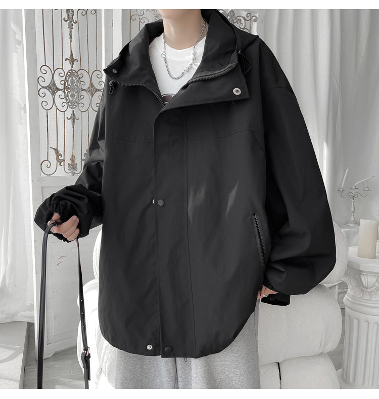 Loose Cargo Waterproof Jacket Coat with Hood