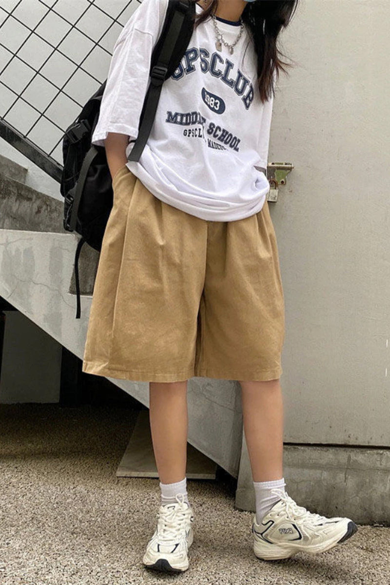 Wide Leg Knee Length Shorts Pants Nada Outfit Land