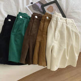 High Waist 5 Colors Shorts Corduroy Pants