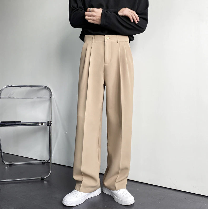High Waist Loose Casual Straight Long Pants – Nada Outfit Land