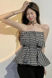 Get the ultimate Y2K Aesthetic with this Off Shoulder Plaid Checkered Cropped Shirt. The perfect choice for Preppy outfits, Baddie-core styles, and retro streetwear looks. Featuring a flattering cropped fit and a classic check pattern, this Bardot-style shirt is a must-have for your Soft Girl or Grunge capsule wardrobe. Style it with high-waisted jeans and chunky sneakers for the ultimate "Pinterest girl" look.