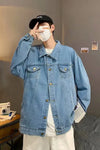 Long Sleeve Casual Color Men Jeans Jacket