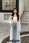 Long Sleeve Lace Transparent Summer Outfit
