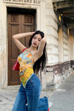Level up your Y2K Festival Aesthetic with this Tie-Dye Colors Hanging Neck Cami Crop Top. The ultimate essential for 90s rave outfits, colorful halter neck crop top trends, and breezy everyday summer lookbooks. Featuring a flattering body-hugging fit and a bold psychedelic tie-dye motif, this backless cami is a must-have for your Summer Tops or Alt Fashion mood board. Style it with baggy low-rise cargo pants and chunky platform shoes for the ultimate "Pinterest girl" street look. Save this to your Going Out