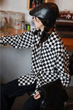 Checkered Casual Blouse Shirt – Cozy Vintage Everyday Essential