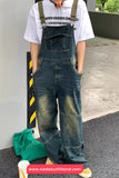 Loose Retro Men Jeans Jumpsuit