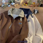 Vintage Turn Down Collar Zipper Jacket