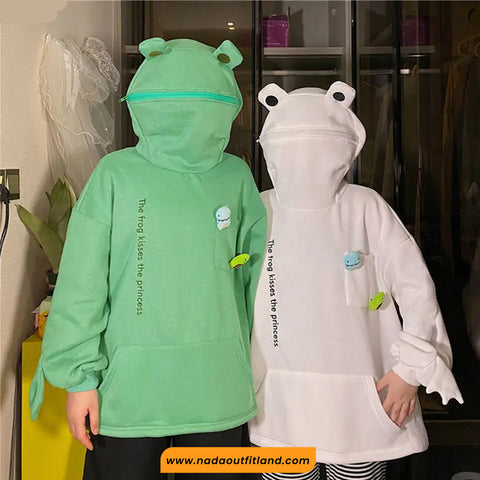 Loose Cute Frog Style Hoodie