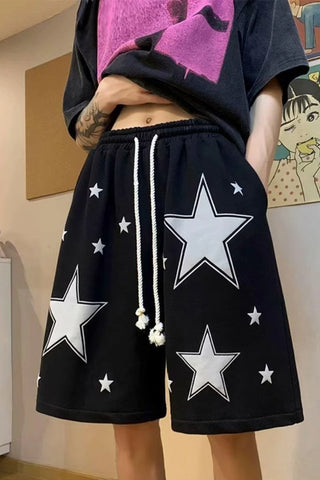 Stars Pattern Printed Homewear Shorts Pants