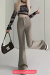 High Waist Slim Flare Office Long Pants