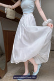 High Waist Ball Gown Elegant Long Satin Skirts