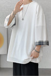 Loose Sleeved Casual Plaid Men Shirt