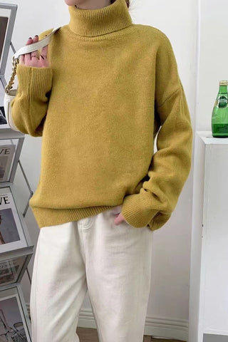 Loose Elegant Turtleneck Sweater – Nada Outfit Land