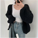 Vintage Hollow Style Knitted Slim Cardigan Sweater