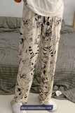 Cute Cat Printed Home Wear Long Pants