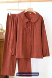 Two Piece Floral Pattern Pajamas Set