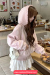 Loose Hooded Ruffles Style Cute Sweatshirt