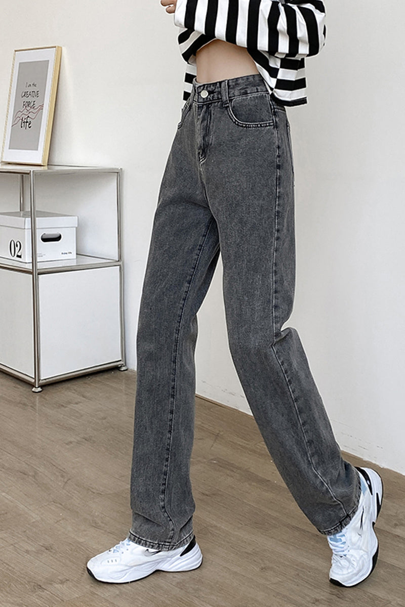 High Waist Vintage Grey Jeans Pants – Nada Outfit Land