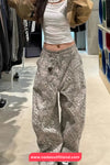 Loose Hip Hop Leopard Pattern Jeans Pants