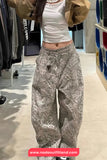 Loose Hip Hop Leopard Pattern Jeans Pants
