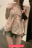 Cute Floral Pattern Summer Tank Top