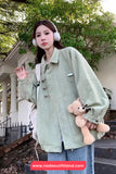 Loose Pins Buckle Buttons Style Street Wear Jacket