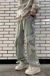 High Waist Hip Hop Multi Pockets Jeans Pants