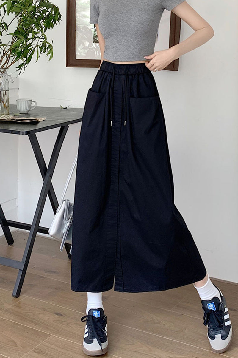 Long Skirt with Slit at the Front