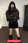 Leopard Pattern Winter Short Parkas Jacket