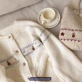 Long Sleeve Flowers Embroidered Cardigan Sweater 