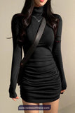 Long Sleeve Sexy Turtleneck Slim Dress