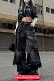 Loose Hip Hop Black Denim Jeans Pants
