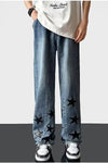 Stars Pattern Loose Jeans Pants
