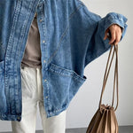 Loose Double Pocket Style Denim Jacket