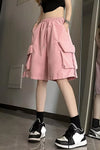 Casual Big Cargo Pockets Basic Shorts Pants