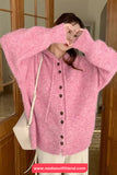 Loose Cute Hooded Knitted Cardigan Sweater
