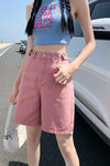 High Waist Cute Light Colors Denim Shorts Jeans