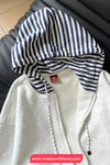 Long Sleeve Hooded Striped Casual Sweater