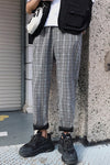 Long Hip Hop Plaid Slim Pants