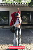 Loose Retro Printed Wide Leg Jeans Pants