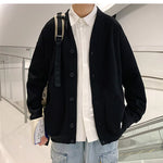 Loose Casual Colors Men Cardigan Sweatshirt