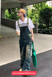 Loose Retro Men Jeans Jumpsuit
