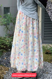 Wide Leg Floral Pattern Casual Pants