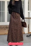 High Waist Vintage Leopard Pattern Elegant Office Skirts