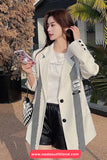 Loose Checkered Spliced Blazer Coat Jacket