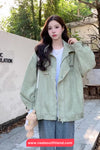 Loose Pins Buckle Buttons Style Street Wear Jacket