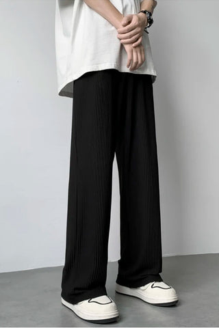 Loose Casual Long Pleated Men Pants