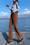 High Waist Casual  Brown Jeans Pants